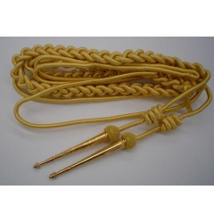 Army Gold Aiguillette Full in Mylar and Wire with Trophy Tag